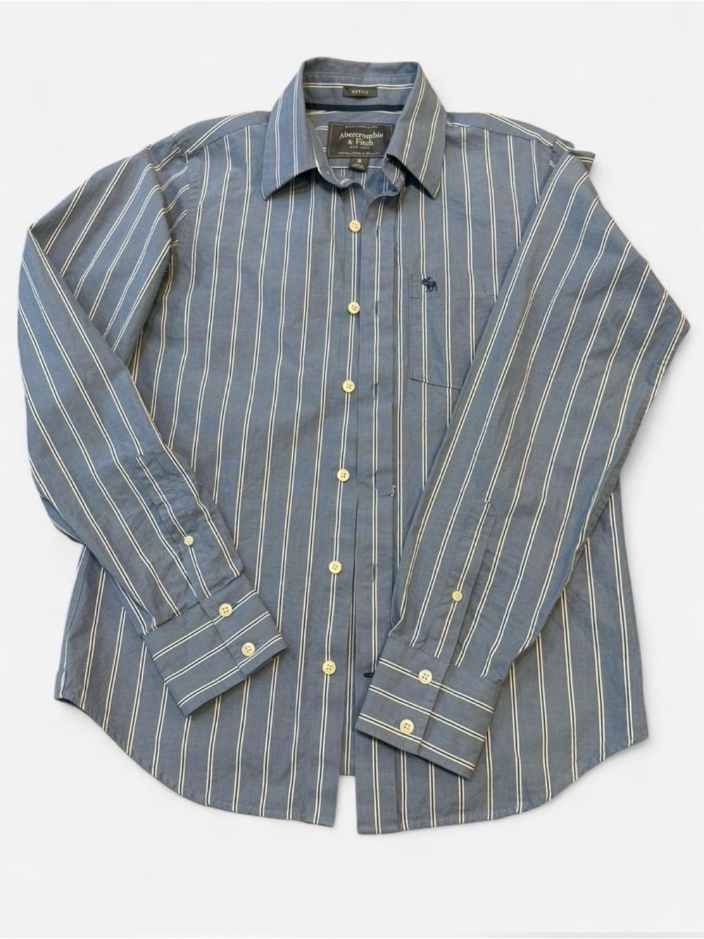 Abercrombie & Fitch Men’s Striped Button Down Shirt